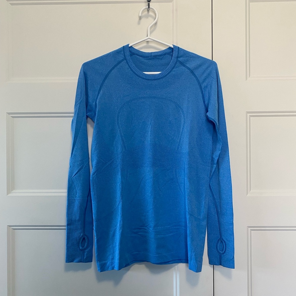 Lululemon Blue swiftly tech Long Sleeve Top